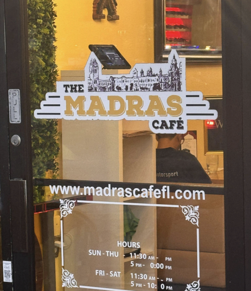 (Above) The Madras Cafe is located on Sand Lake Road and is open from 11:30 A.M. to 3:00 P.M. for their breakfast and lunch dining, and then from 5:00 P.M. to 10:30 P.M. for their evening dinner experience. Guests can be seated indoors or outdoors. 